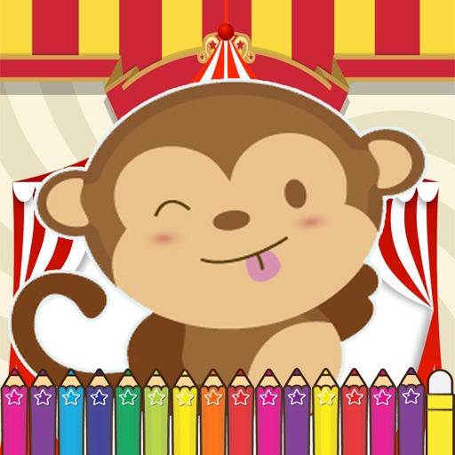 Monkeys Coloring Fun for kids the Second Edition iOS App