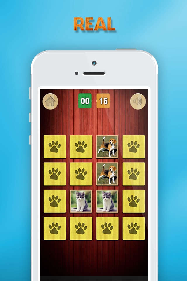 Animals matching game for kids with real sounds screenshot 2