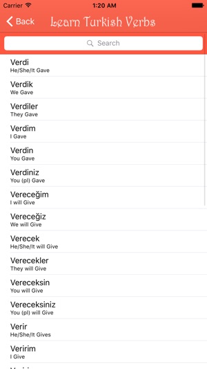 Learn Turkish Verbs - Dictionary(圖4)-速報App