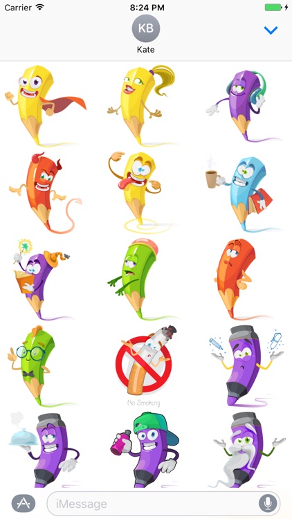 Cartoon Pencil Sticker Vol 01