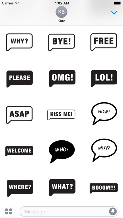 Word Stickers - 239 Comic Speech Bubbles