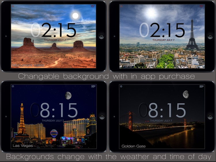 Beautiful Clock Radio Alarm with Weather screenshot-3