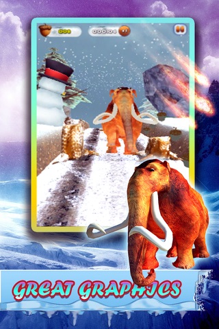 3D Great Game for "Ice Age Collision Course 2016 Scrat Meteor strike Space Run" screenshot 4