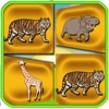 Wild Animals Flash Cards Memory Game