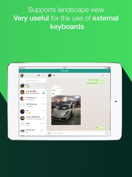 Messenger for WhatsApp - iPad version - Free screenshot-3