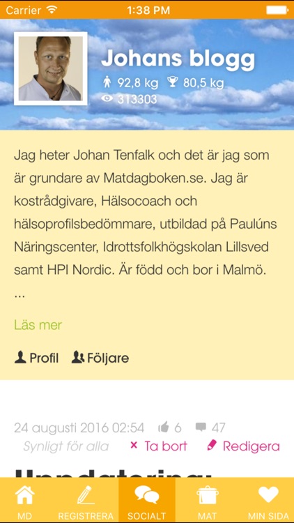 Matdagboken - Kaloriräknare screenshot-4