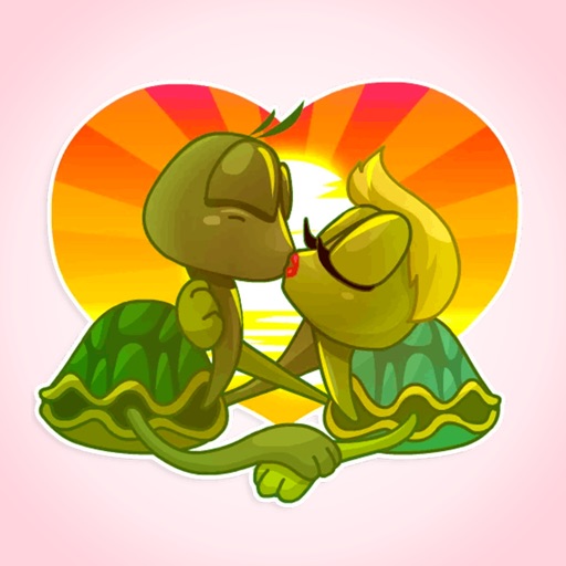 Turtle Love • ROMANTIC Emoji Stickers Pack