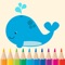 Children love sea animals and coloring