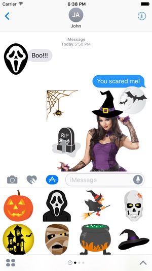 Halloween BOO! Scary Stickers for iMessage(圖1)-速報App