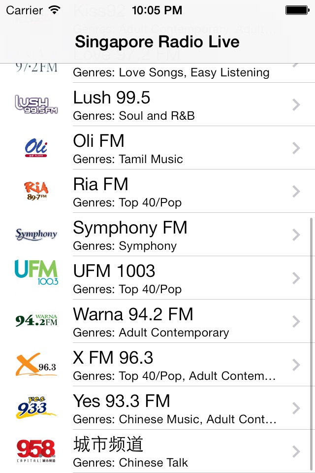 Singapore Radio Live Player (新加坡电台 / 電台) screenshot 2