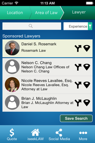 iseekLAW: #1 Lawyer, Attorney & Law Firm Directory screenshot 4