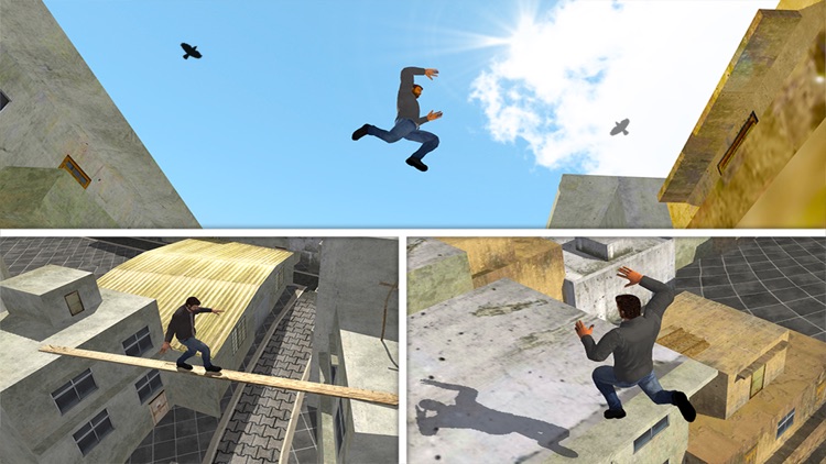 Rooftop Criminal Run to Escape City Police Chase– Gangster Shooting and Stunt Game