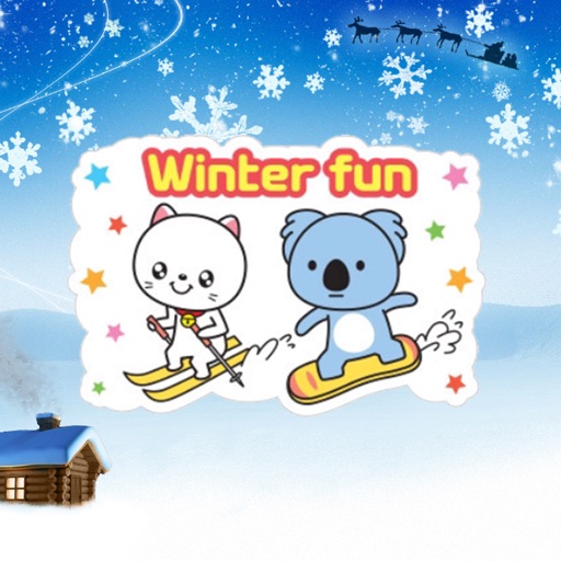 Winter Cartoon Love For iMessage icon