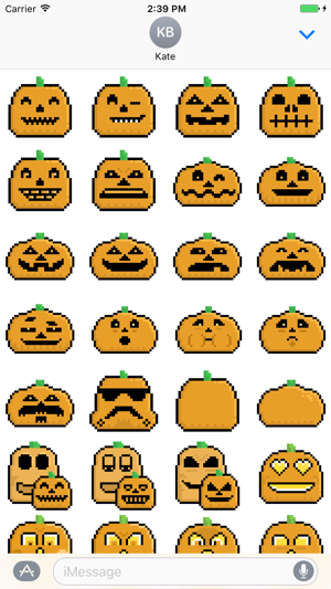 Pixel Pumpkin Stickers