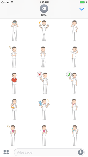 Sticker Me: White Male Nurse(圖2)-速報App