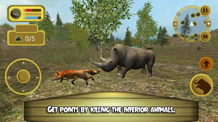 Rhinoceros 3D Simulator-Wild Animal Hunting Life