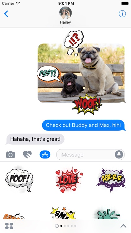 Comic Text Stickers for iMessage