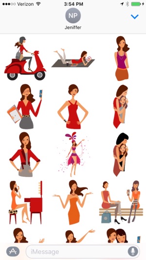 Fancy Girl Emojis(圖2)-速報App