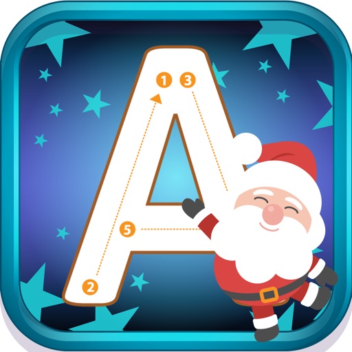 Santa ABC Tracing Alphabet Learning Toddler Kids