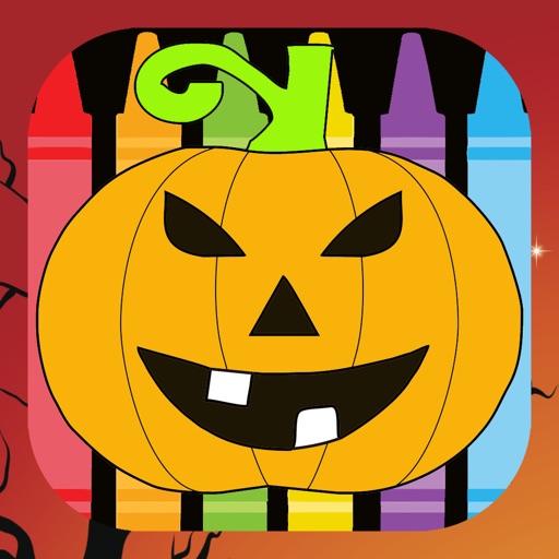 Halloween Coloring Book For Kids Free Icon