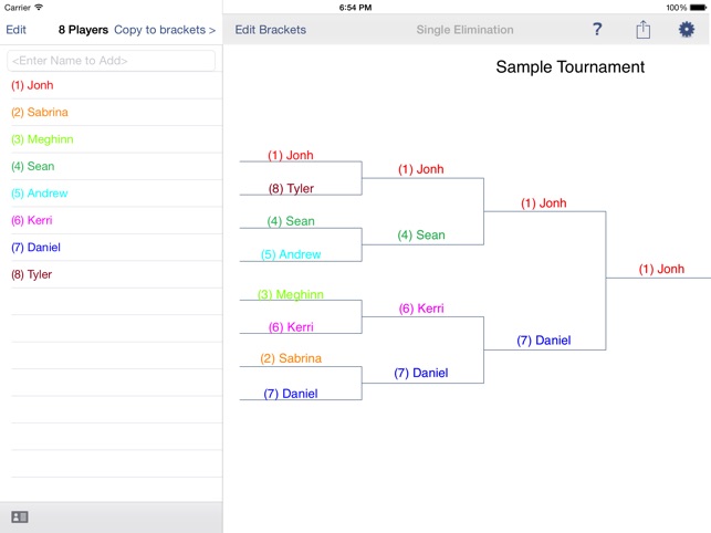 Bracket Maker for the iPad