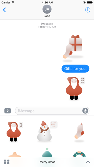 Minimal Christmas Stickers - Stickers For iMessage(圖2)-速報App