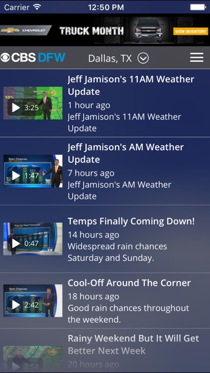 CBS DFW Weather screenshot-3