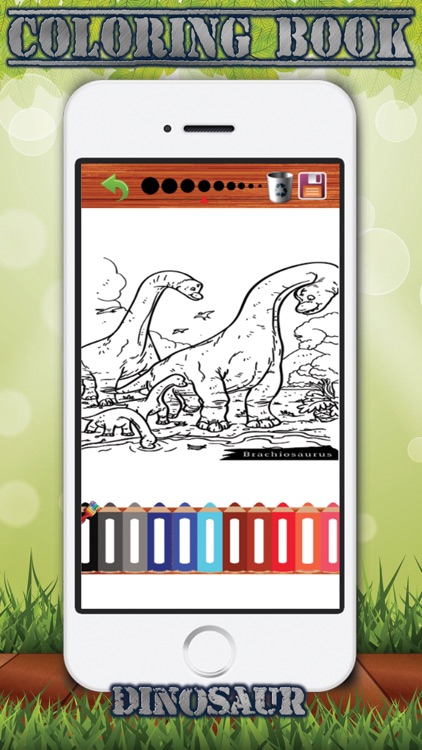 Kids Coloring Book Paint Animals With Dinosaur