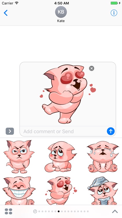 Cute Moody Cat Emoji - Stickers