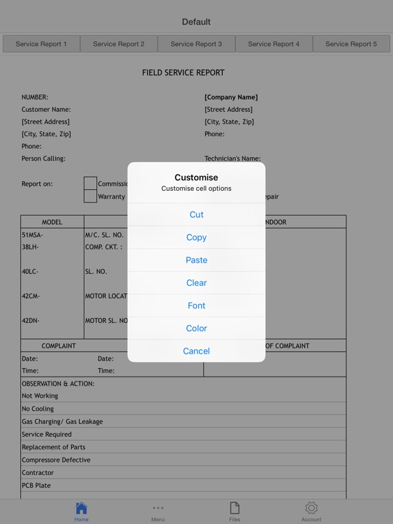 AC Service Sheet screenshot-4