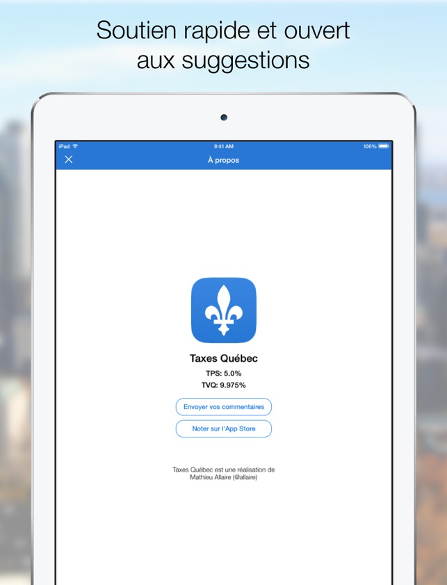 Taxes Quebec Pourboire Dans L App Store