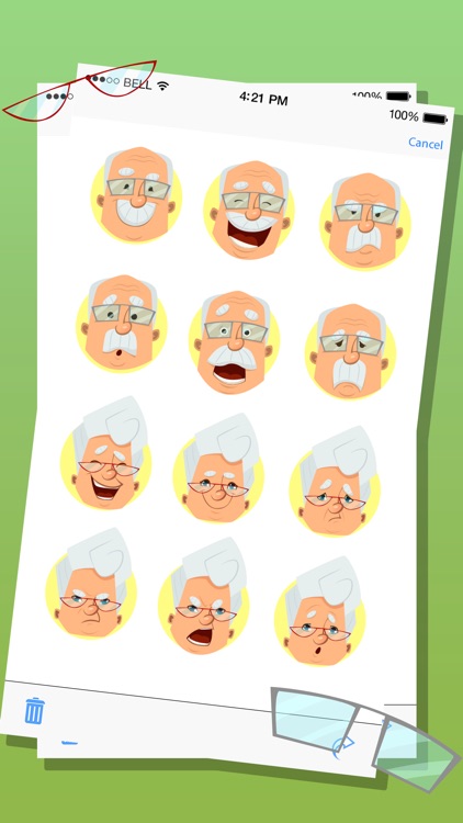 Old Man Expressions Emoticons Stickers