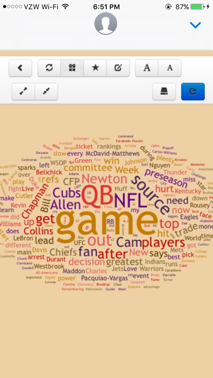 Word Cloud Sports