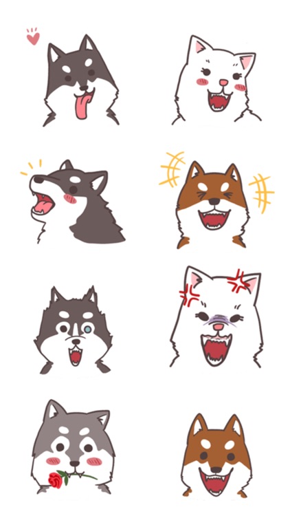 Husky Family - Funny Stickers!