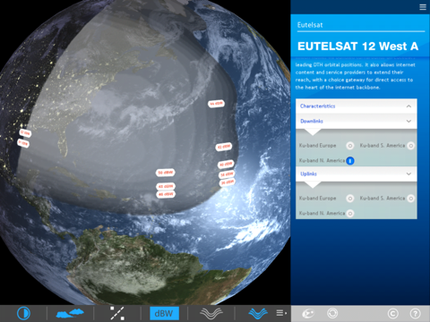 Eutelsat Satellite Coverage Zones screenshot 3