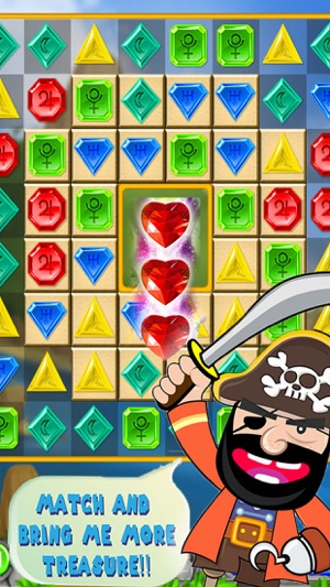 Pirates Gems Treasure - Jewel Free Edition(圖2)-速報App