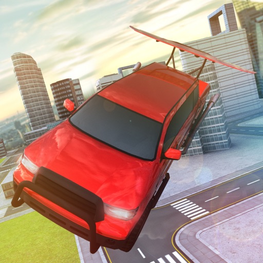 Free Futuristic Flying 3d limousine Simulator game iOS App
