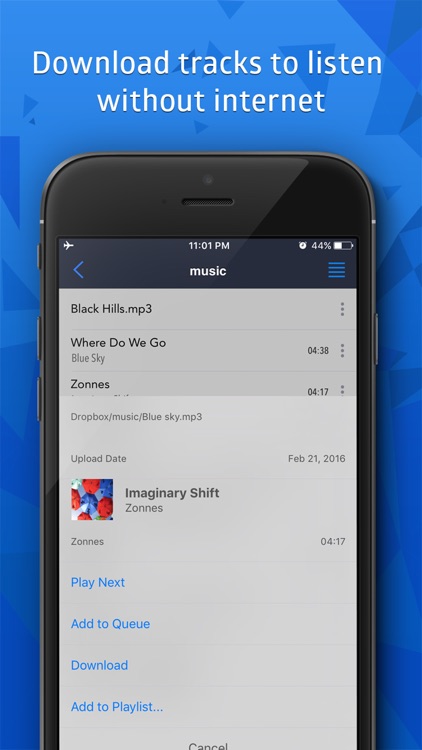 CloudBeats: mp3 music player for Dropbox, Onedrive screenshot-3
