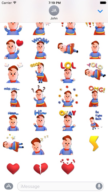 Super! Hero Emoji Stickers for iMessage