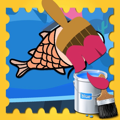 Paint Games Sea Animals Version iOS App