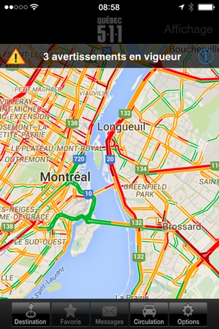 Quebec 511 screenshot 2