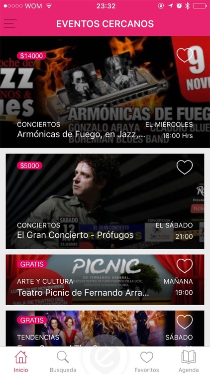 Entérate - Eventos Cercanos