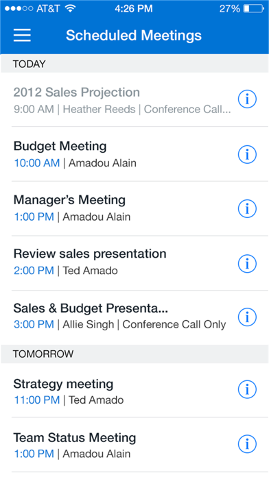 How to cancel & delete IBM Connections Meetings from iphone & ipad 1
