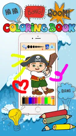 Game screenshot Free pirate games finger painting kid-coloringbook apk