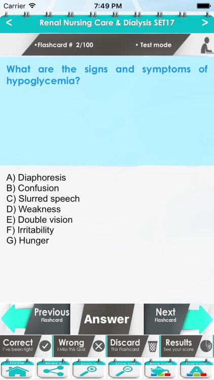 Renal Nursing Care & Dialysis 4000 Notes Exam Quiz screenshot-4