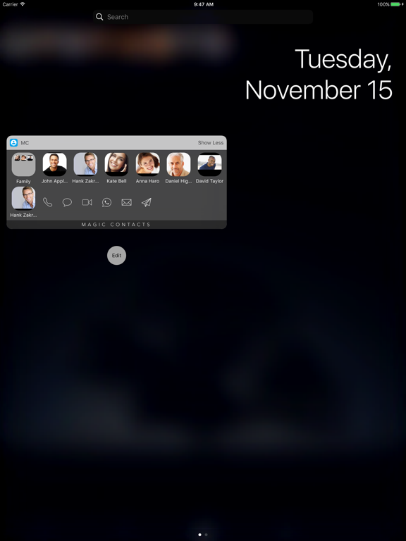 Magic Contacts with Notification Center Widgets screenshot 2