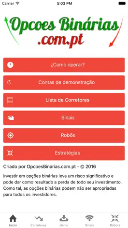 Game screenshot Opções Binárias para iniciantes mod apk