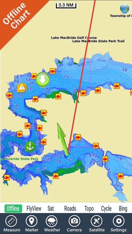 Iowa lakes - fishing gps nautical charts offline