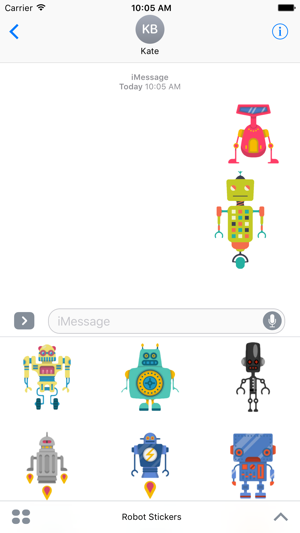 Robot Stickers For iMessage