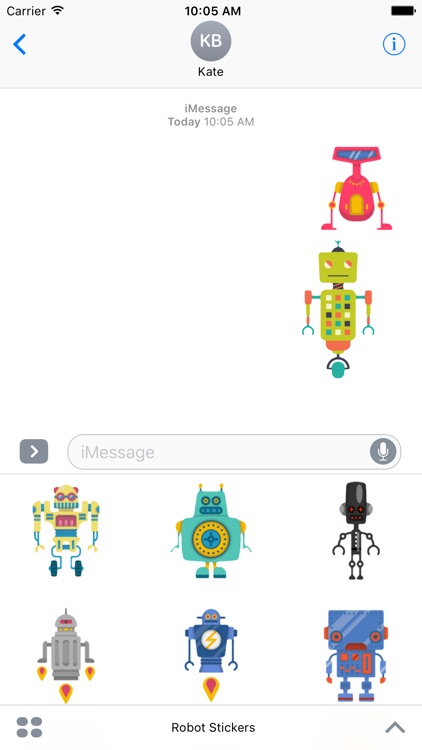 Robot Stickers For iMessage by Acar Bilican Kemaloglu